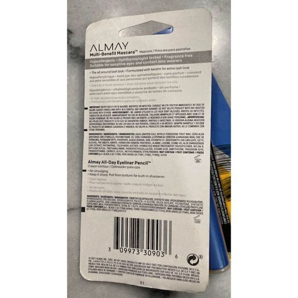 2 Almay All the Benefits 503 Black Brown Mascara 205 Black Eyeliner Duo Packs - Picture 2 of 2